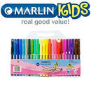 Marlin Kids Fibre Tip Koki Colour Pens -Pack Of 24 Ergonomic Grip Design Ideal For Children's Hands 24 Assorted Vibrant Coloured Pens Perfect For Schools And At Home Hardwearing Fibre Tip