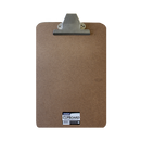 Marlin A4 Masonite Clipboard- Includes Strong Metal Quick Spring Clip Size 240mm X 340mm Perfect To Keep Documentation In Place Colour Natural Brown