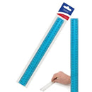 Marlin 30cm Finger Grip Clear Blue Ruler