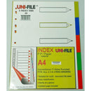 Marlin File Dividers A4 Polyprop 5 Position-Pack of 5 Positioned Index Tab 1 To 5 Unprinted File Dividers