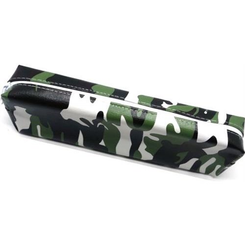 Marlin Designer Pencil Bag Green Camo- Single Compartment, 1 X Slide Zip Closure , Store And Organise Your Pens, Pencils, Erasers And Other Stationery Items Length 20Cm X 7Cm Colour Green Camo , Poly Bag ,No Warranty
