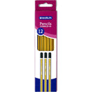 Marlin Scribblers HB end dipped pencil Blue and Yellow striped ( Box of 12 )