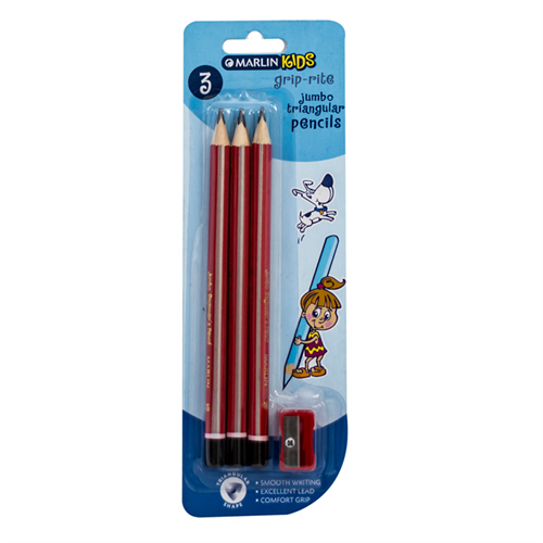 Marlin Scribbler HB Pencil Black and Silver Striped Box 12 - Ideal Drawing Sketching And Writing Tool Fine Wood Casing Ideal For School Home Or Office