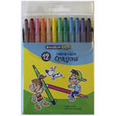 Marlin Kids Retractable Crayons Pack of 12 Non Toxic Non Edible Bright Colours