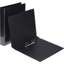 Marlin A4 PVC 70mm File Black Metal 40mm Capacity 2D Ring Mechanism Full Clear Overlay and Inside Pocket-Allows You To Personalise The Cover And Spine Label