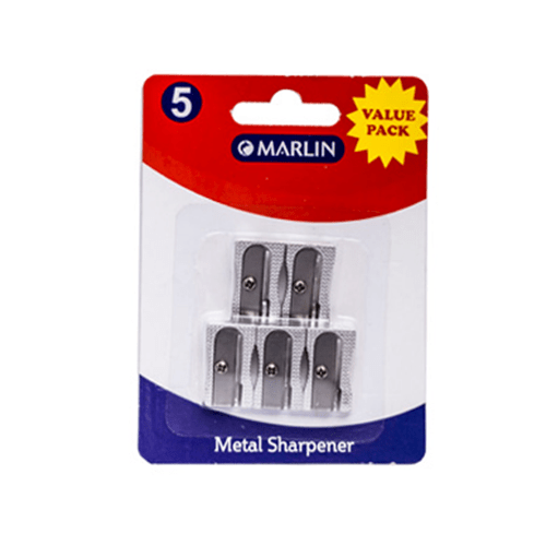 Marlin Metal Sharpeners 1 Hole 5's Blister pack