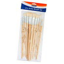 Marlin Artist 12 Brush Set - Sizes 1 To 12 Can Be Used For Water Colour And Poster Colours Suitable For Acrylic Painting Oil Media Watercolours Glide Easily On The Canvas Or Any Medium Perfect For Fine Details And Lines