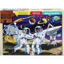 RGS 24 Piece A4 Wooden Puzzle Moon Landing - Interlocking Pieces 210 x 297mm Each Puzzle Contains A Full Size Poster