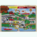 Rgs 24 Piece A4 Wooden Puzzle 24Pc Transport -Interlocking Pieces 210 X 297Mm, Each Puzzle Contains A Full Size Poster, Retail Packaging, No Warranty