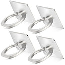 Geeko Universal Ring Smartphone Grip - Versatile swivel grip Vertical or horizontal kickstand capability Compatible with iPhone and most Smart phones and Tablets-Silver