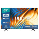 Hisense A6H Series 65 Inch Direct Led Uhd Smart Tv - Resolution 3840 × 2160, Native Contrast Ratio 1200:1, 8Ms Response Time, Built-In Wi-Fi 802.11B G N, Bluetooth V5, 2 X Usb 2.0 Ports, 1X Ethernet Lan Port (Rj-45), Dvb-T Dvb-T2 Digital Rf Input, Dlna...
