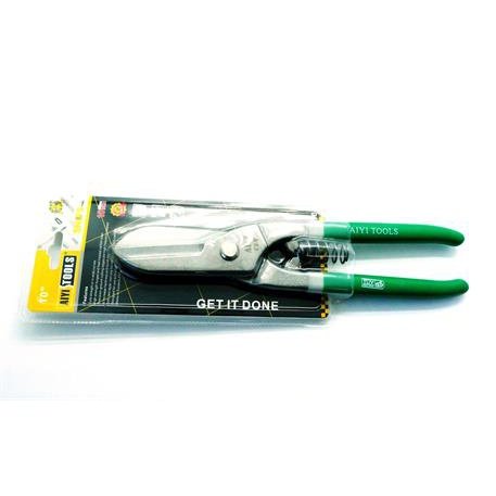 Aiyi Large 10 Inch Spring loaded Tin Snips Straight Cut Cutting Shears with Non-slip Grip Handle - Ideal For Cutting Sheet Metal Wire and Plastic 3 Months Warranty