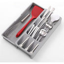Casey Cutlery 9 Compartments Drawer Organizer Colour Grey - A revolutionary way to store your cutlery. The ideal solution for those short on kitchen drawer space this compact organizer frees up room for all your other utensils and gadgets.