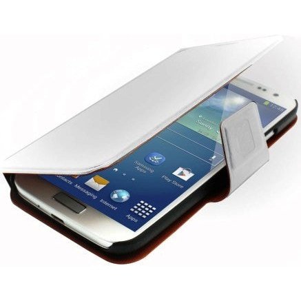 Promate Zimba-S4 Premium Book-Style Flip Leather Case with Card Insert for Samsung Galaxy S4-White 1 Year Warranty