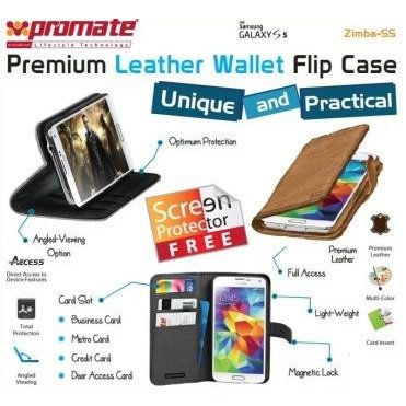 Promate Zimba S5 Bookcover case Colour:Brown 1 Year Warranty