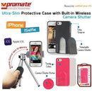 Promate selfieCase-i5 Ultra-Slim Protective case with Built-in Wireless Camera Shutter - Black 1 Year Warranty