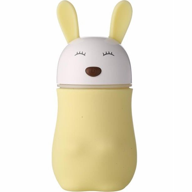 Casey Lovely Rabbit Shaped Multifunctional Portable 180ml USB Humidifier Air Purifier Mist Maker with LED light For Home Office and Car-Yellow