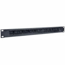 Intellinet 19" Cable Entry Panel (712767)- 1u, With Brush Insert, Black, Retail Box, 2 Year Limited Warranty