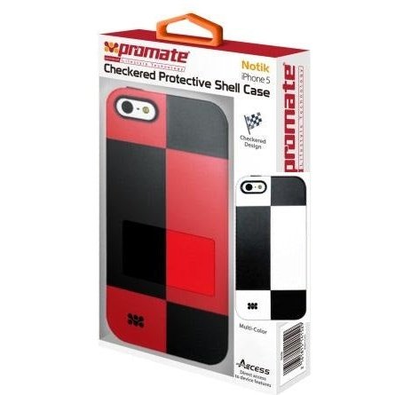 Promate Notik iPhone 5 Checkered Protective Shell Cover Colour: White /Black Fashionably aimed this UniQue checkered design protection case for iPhone 5 / 5s is in a class of its own. Complete with total protection this cover provides a fresh look for ...