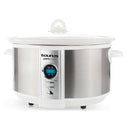 Taurus Electric Digital Slow Cooker-6.5 Litre Capacity 320w Rated Power High Low And Keep Warm Function Digital Control Panel Programmable Timer Stainless Steel Housing Removable Ceramic Pot Toughened Glass Lid 1 Year Warranty