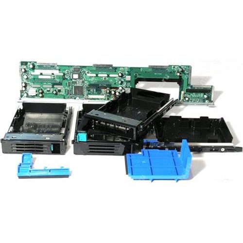 Intel SR2400 2U Hotswap SCSI backplane Kit -2U Hot Swap SCSI Backplane Flex Cable SCSI Cable Control Panel Cable CDROM Interposer Card and Cable Slim-line Floppy Cable 5 Drive Carriers Installation Guide Brown Box EOL Limited Warranty