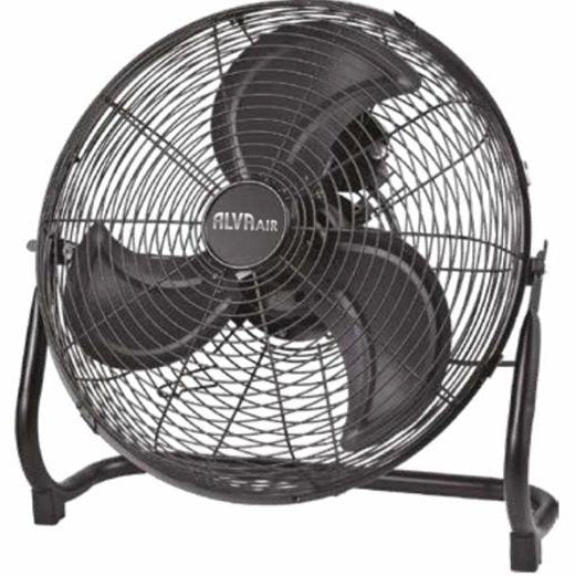 Alva Air 40Cm Metal Floor Fan Matte Black - High Velocity Air Flow, Equipped With 3 Aluminium Blades And A Radial Grill, Matte Black Finish Floor Fan With 3 Operating Speeds, Cable Wrap For Neat Storage, Retail Box 1 Year Warranty