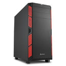 Sharkoon Ai7000 Atx Tower Pc Gaming Case Red - Usb 3.0, Mounting Possibilities: 1x 5.25" Optical Drive Bay, 1x 3.5" Hard Drive Bays, 2x 3.5" Or 2.5" Hard Drive Bay, 2x 2.5" Hard Drive Bays, 2x 3.5" Or 2.5" Hard Drive Bays, 1x 5.25" To 3.5" Bay Cover, Fron