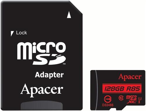 Apacer 128Gb Class 10 Microsd With Adapter, Retail Box, Limited Lifetime Warranty
