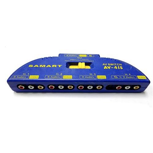 Geeko 4 Port RCA AV Switch, Retail Box, No Warranty