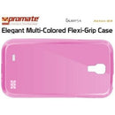 Promate Akton-S4-Elegant Multi-Colored Flexi-Grip Case for Samsung Galaxy S4-Pink 1 Year Warranty