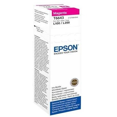 Epson T6643 Magenta Ink Bottle 70ml For L110 L300 L210 L355 L550