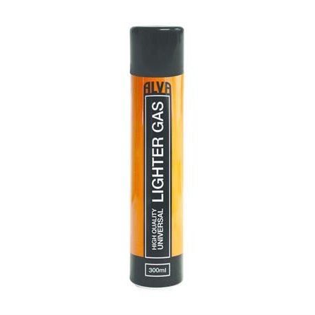 Alva 300ml Gas Refill Canister - for all refillable Lighters High quality universal gas 6 gas refill adaptor selections.