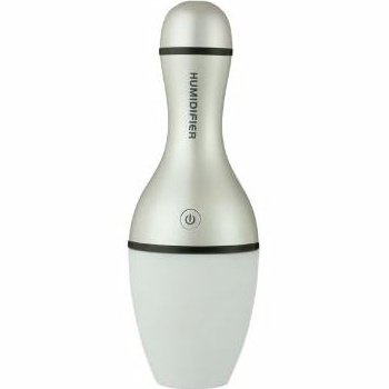 Casey Bowling Bottle Shaped Multifunctional Portable 150ml USB Humidifier Air Purifier Mist Maker with LED light For Home Office and Car-White and Black
