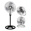 Casey Blutech 3-In-1 High Performance 45Cm Fan- 3 X Interchangeable Fan Configurations-Floor Standing Fan, Table Top Fan, Wall Mounted Fan, Full 90 Degrees Oscillation, 3 X Variable Speed Settings, Aluminium Propeller Blades , Height Adjustable, Easy T...