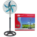 Casey Blutech High Performance 45Cm Floor Standing Fan-3 X Variable Speed Settings, 5X Horn Shaped Aluminium Propeller Blades , Full 90 Degrees Oscillation , Height Adjustable, Easy To Assemble And Clean , Designed For Home And Office Use, Red Retail B...