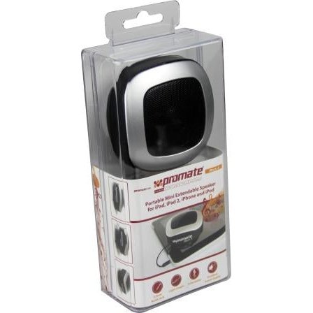 Promate Irock.4 Portable Mini Extendable Speaker For Ipad Ipad 2 Iphone And Ipod Mp3 Mp4 Players And Other Audio Devices With 3.5Mm Audio Jack 1 Year Warranty