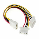 UniQue 4 Pin Molex Power Supply Fan Splitter Y Cable- One Female 4 Pin Connector and Two Male 4 Pin Connectors OEM