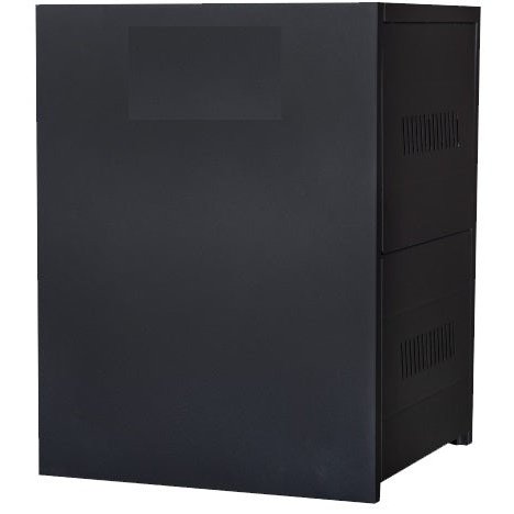 Solarix Steel Battery Box For 4 Batteries Indoor Use Battery Box Design Easy To Assemble Powder Coated Mild Steel Casing Houses Up To 4 X 120ah Inverter Batteries 2 x Shelves Top and Bottom Floor Standing Unit Colour Black