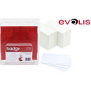 Evolis Cr80 Blank 100 Pack Pvc White Cards - 0,76 Mm Thickness (Same Size As A Credit Card), Compatible With Badgy100 & Badgy200 Card Printers , Retail Box , 1 Year Limited Warranty
