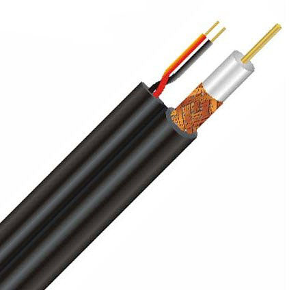 Securnix Siamese Copper Coated Aluminium Coax cable RG59 and Power Cable 100m-Black