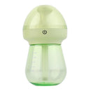 CaseyMilk Feeding Bottle Shaped Multifunctional Portable 240ml USB Humidifier Air Purifier Mist Maker with LED light For Home Office and Car-Green