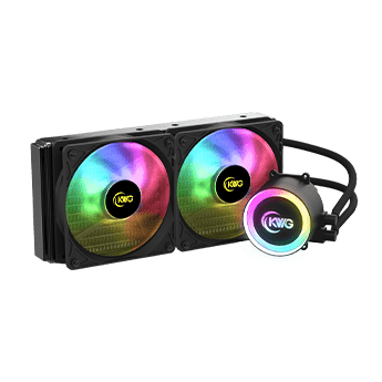 Kwg Crater M1 240 Dual Liquid Cooler Both Fans And Pump Can Sync With Motherboard Software Or Remote Controller Easily Access Various Lighting Effects Light Speeds Fan Speeds And Brightness With Remote Controller Addressable Leds Add Up To 6 Fans & 2 A...
