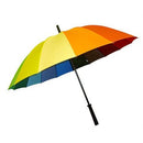 Casey Handheld Large Multicolour Umbrella-16-Panel Design Polyester Fabric Metal Frame PVC Handle 98cm Diameter 76cm Length Of Umbrella When Closed Auto Open Metal Frame- Ideal For Sun And Rain Protection