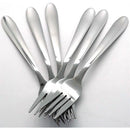 Casey Catering 6 Piece Stainless Steel Dinner Table Forks Set Plain Design Printed On Handle
