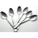 Casey Catering 6 Piece Stainless Steel Dinner Table Spoons Set Plain Design Printed On Handle Retail Box No Warranty