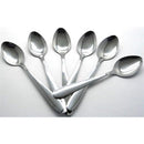 Casey Catering 6 Piece Stainless Steel Dinner Tea Spoons Set Plain Design Printed On Handle Retail Box No Warranty