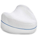 Casey Contour Design Orthopaedic Leg Pillow -Designed With Comfort In Mind, Great For Back Pain, Improves Blood Flow, Compact Ergonomic Design, Helps Stabilize The Pelvis And Lower Back, Universal Fit, Removable Washable Cover Colour White And Blue Ret...