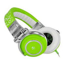Idance Disco-610 Over-Ear Stereo Dj Headphones - Green/White, Retail Box , 1 Year Limited Warranty