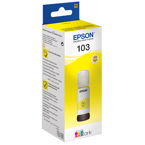 Epson 103 Ecotank Magenta Ink Bottle 65Ml - Compatible Printers Epson Ecotank L3150, Ecotank L3111, Ecotank L3110, Ecotank L1110, Retail Box , No Warranty