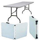 UniQue Folding Rectangle Table - SL-Z182-25 - Lightweight Sturdy steel frame Compact fold for easy storing Handle for easy carrying Quick and easy to set-up and break down